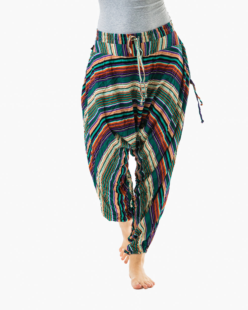 Mens yoga pants | Striped Harem Pants - Unisex Pants | Buddha Pants®