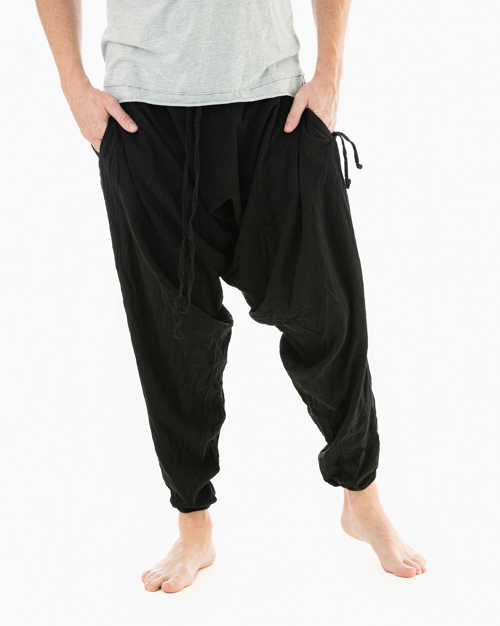 Mens Harem Pants, Ninja Pants for Mens, Yoga Pants, Meditation Pants Mens,  Mens Yoga Pants, Boho Pants, Printed Black Pants, Beach Wear 