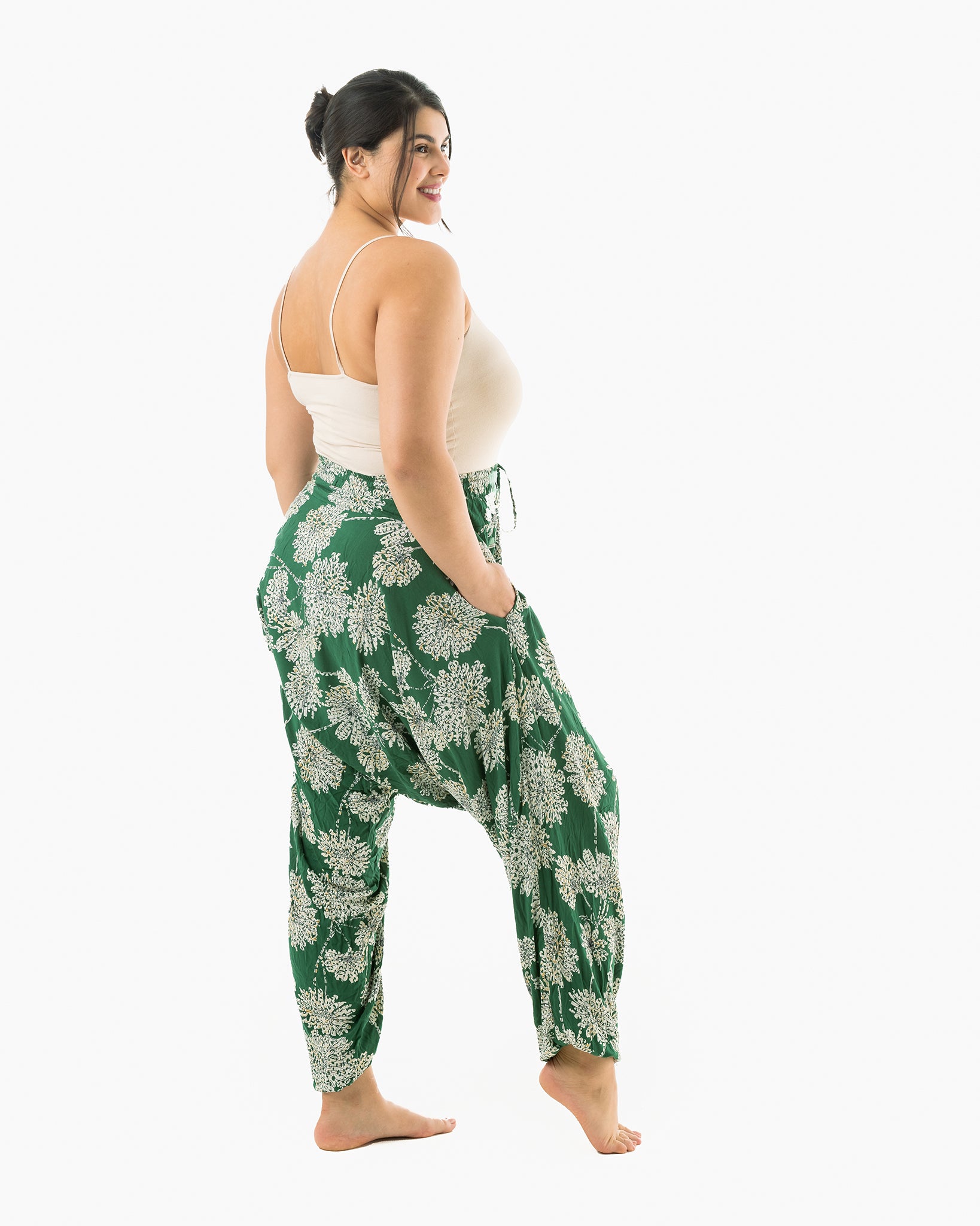 Sea Green Floral Print Straight Plus size Kurta Harem pants And Dupatt –  Yufta Store