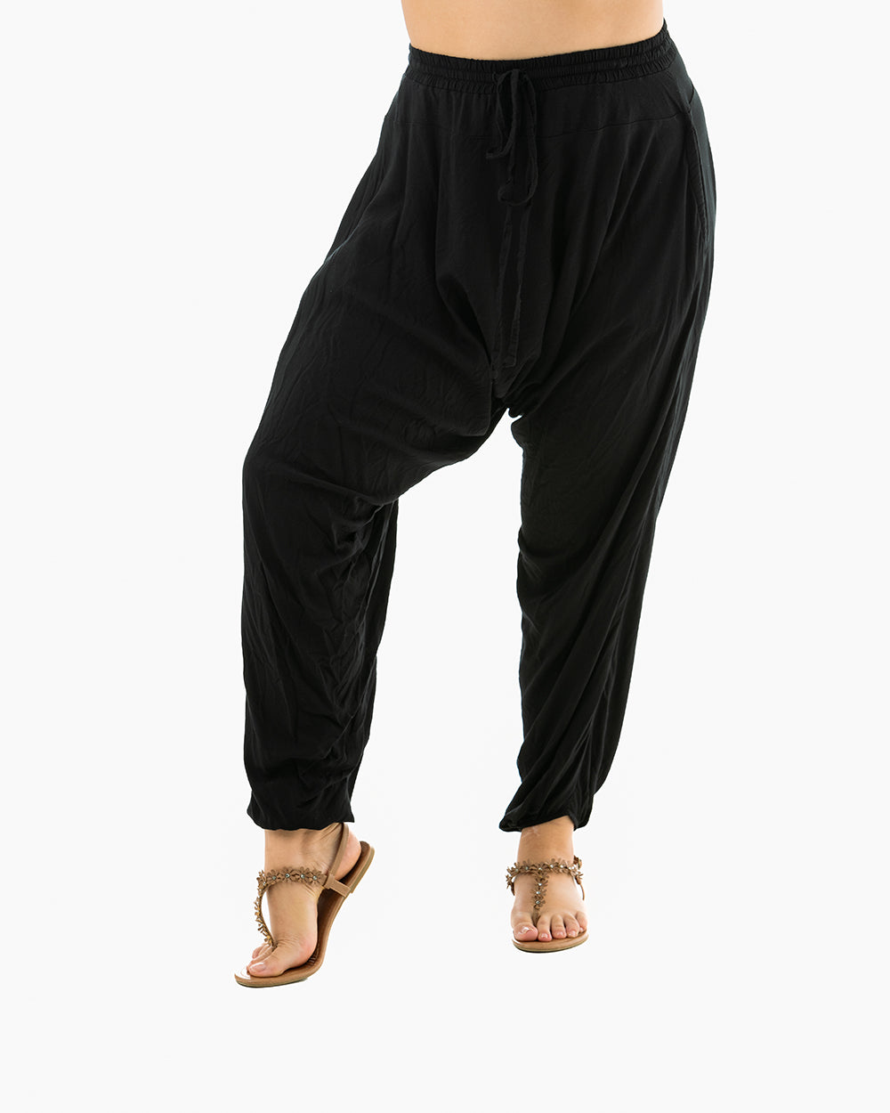 HANWOMEN Womens Boho Harem Pants Leggings Casual Baggy Loose Yoga Trousers  Yellow S - Walmart.com