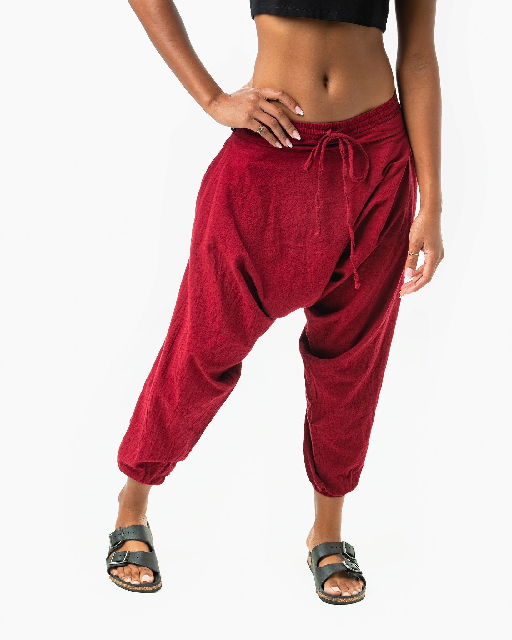 Arya Yoga Pants/ Black Drop Crotch Pants/ Yoga Clothes/ Cropped Yoga  Bottoms/ Women's Loose Yoga Pants by Aryasense/ PYS14BLK 