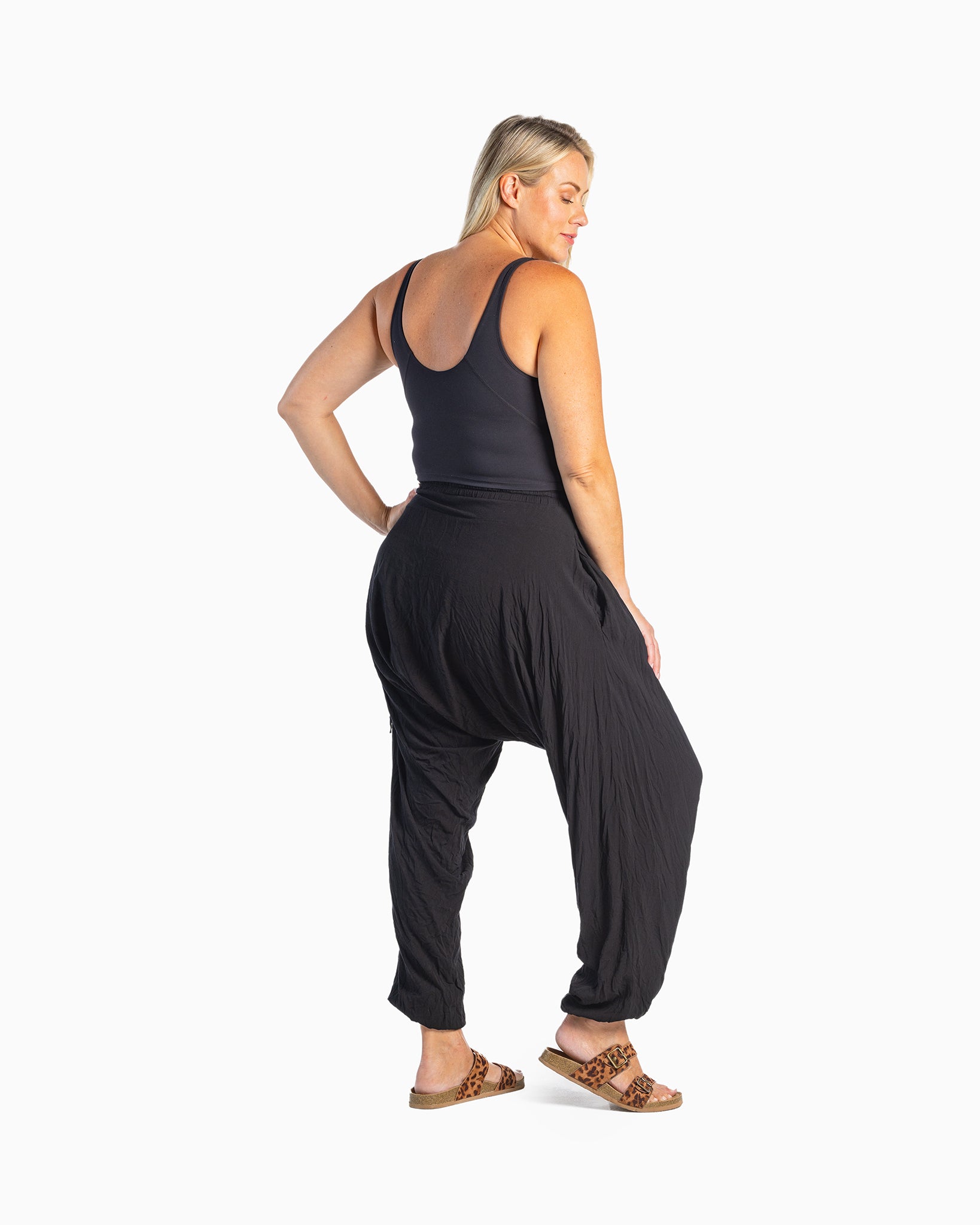 Buy Black Boho Pants for Women Flowy Yoga Pants Small to Plus