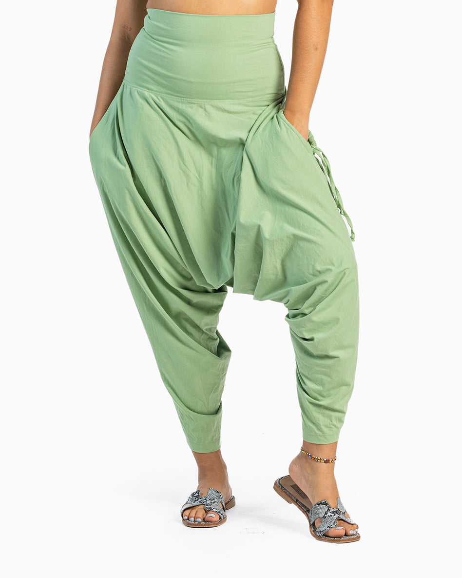 Yoga Cargo Pants-womens Clothing-yoga Pants-cotton Stretch Pants-dance  Clothes-hippe Clothes-boho Clothing-sage Green-urban Clothing-clothes 